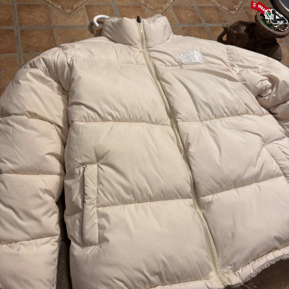 The North Face Sherpa Reversible 1996 Nuptse Jacket – Cream - Size Medium